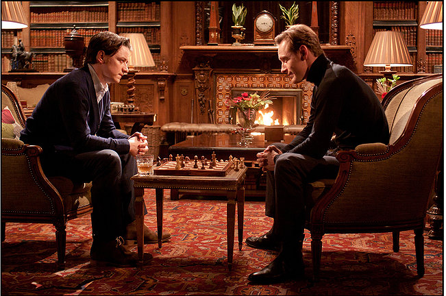 James McAvoy and Michael Fassbender in X-Men: First Class