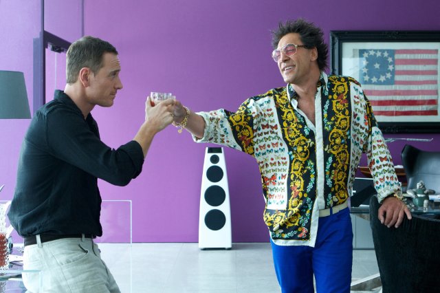 Michael Fassbender and Javier Bardem in "The Counselor"