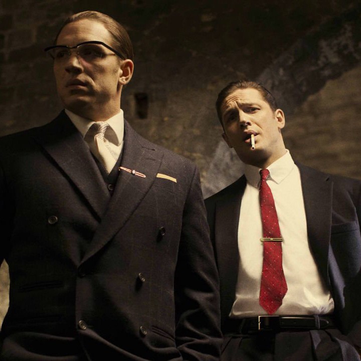 Tom Hardy as The Kray brothers in "Legend"