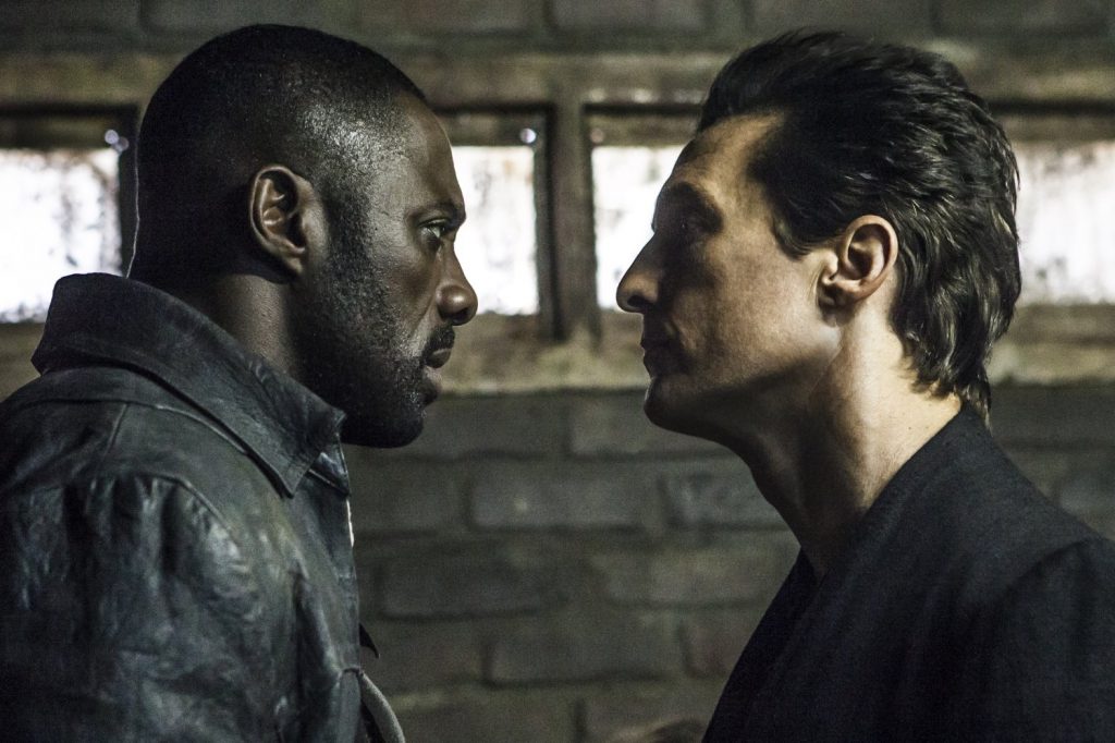 Idris Elba (l) and Matthew McConaughey (r) face off in The Dark Tower