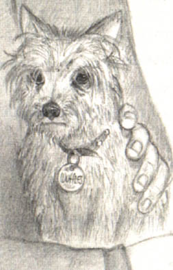 Wuffles.  Art by Paul Kidby, used with permission.
